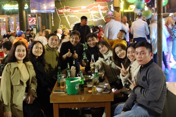 Friends at DMZ Bar Hue